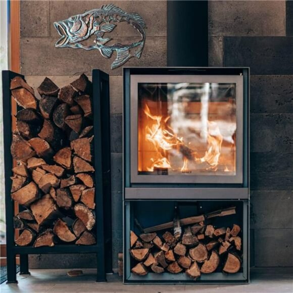 Cast Iron Fish Wall Art Large Mouth Bass Metal Decor Rustic Nautical Sign - Picture 4 of 8